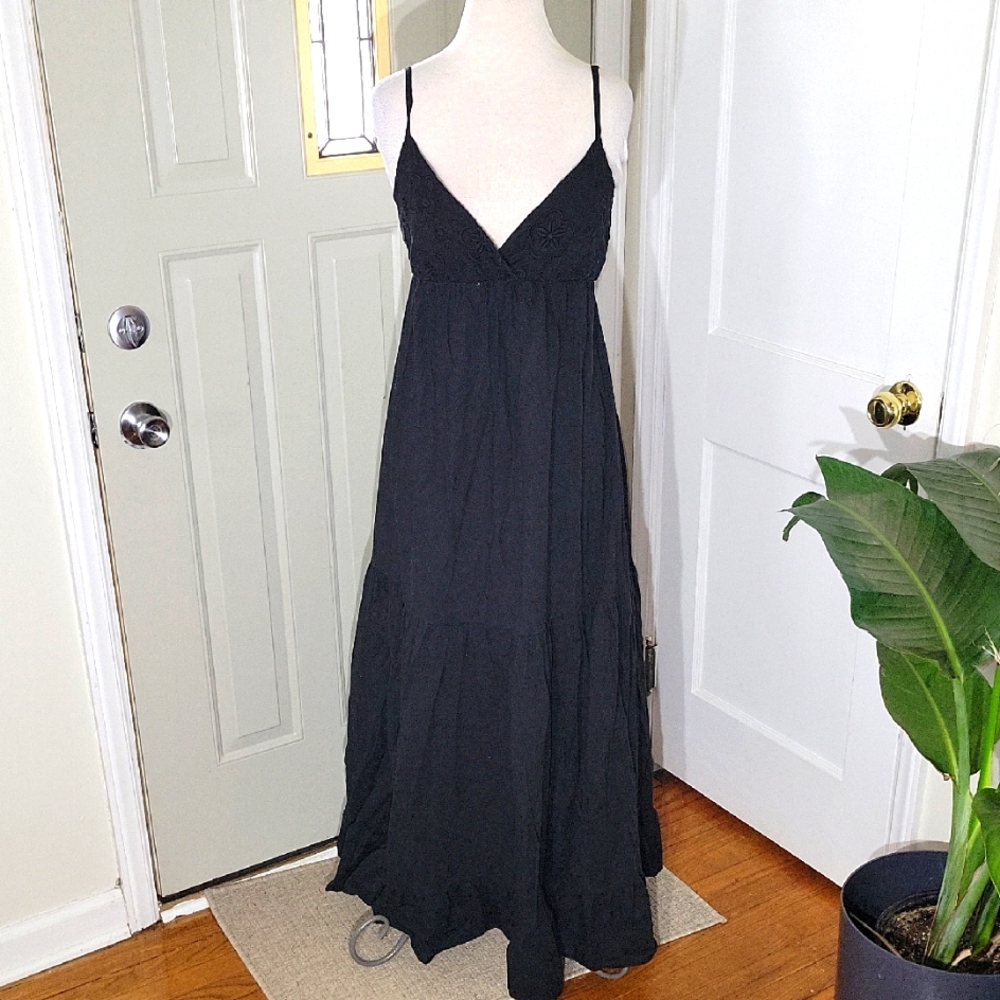 La Blanca By Rob Beattie Black Maxi Dress SZ M🏖